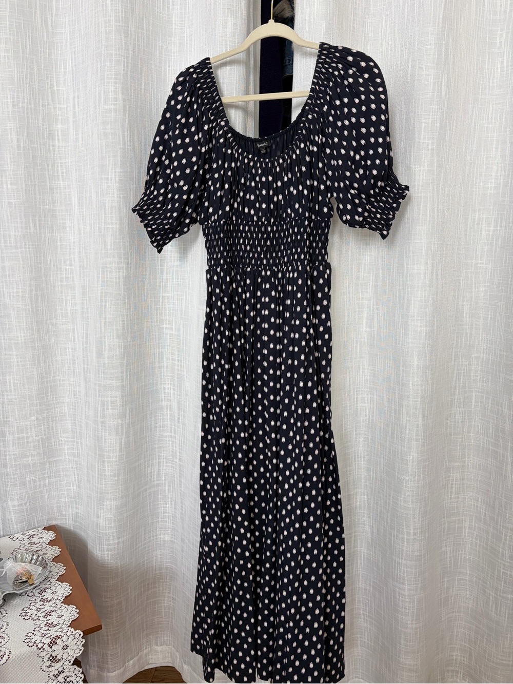madewell maxi polka dot dress